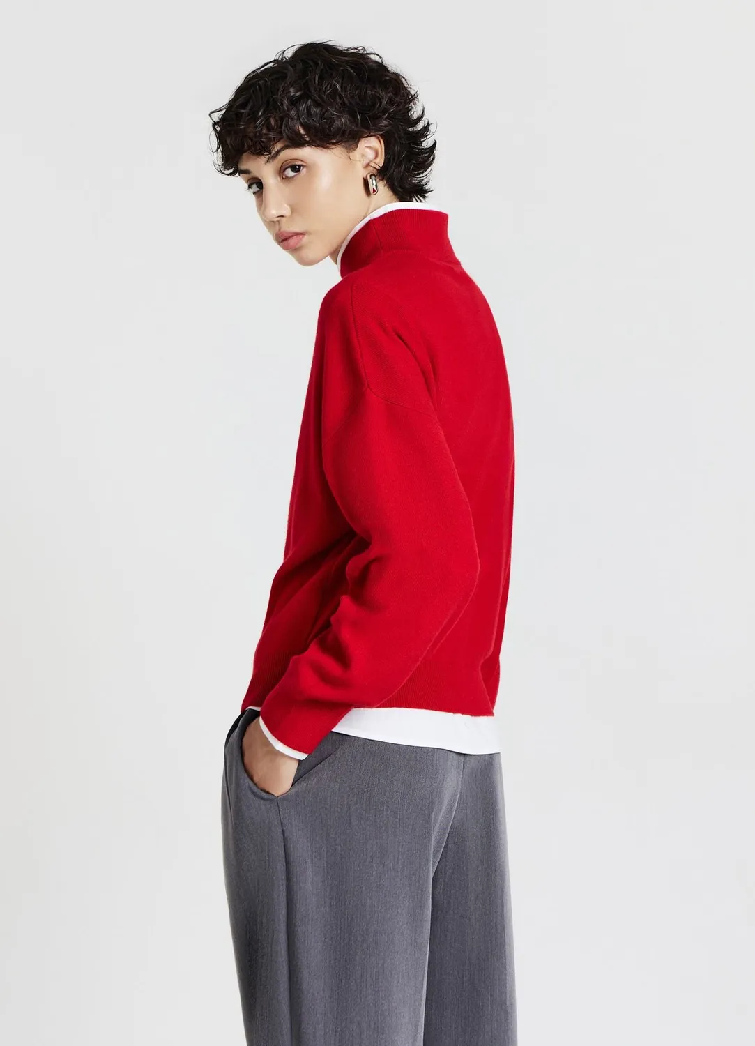 Calliope pull col roulé uni femme