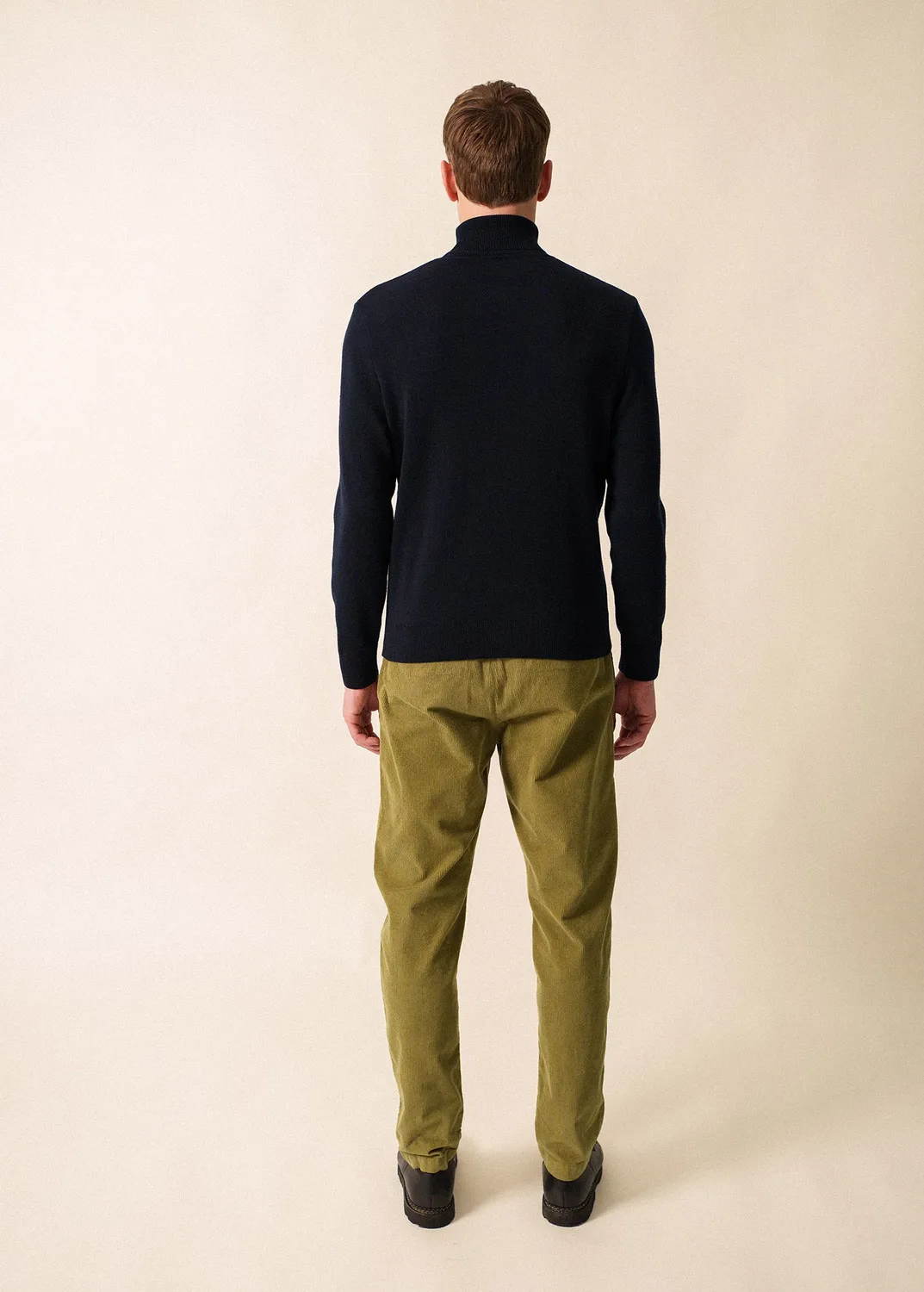 Saint James Houat pull col roulé navy homme laine