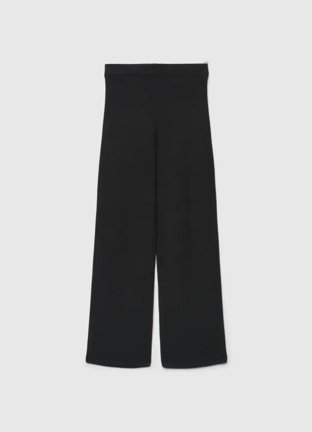 Calliope pantalon droit femme maille taille haute uni