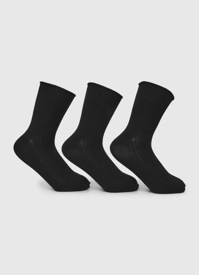 Calliope lot 3 chaussettes côtelées femme mi-mollet