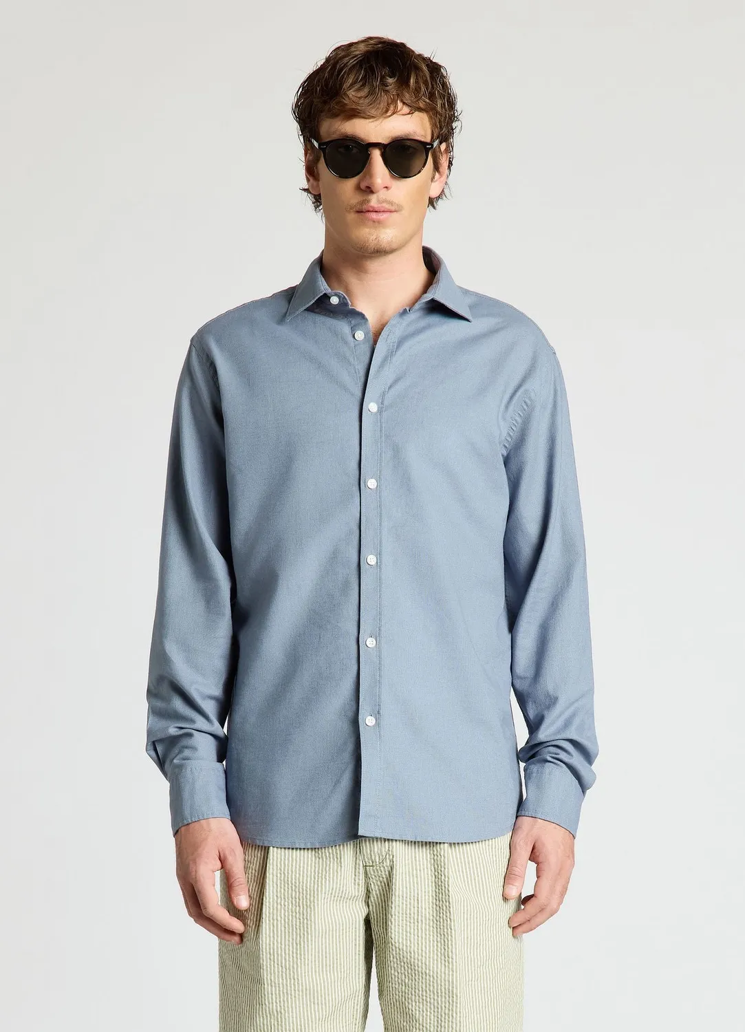Calliope lin chemise homme unie manches longues