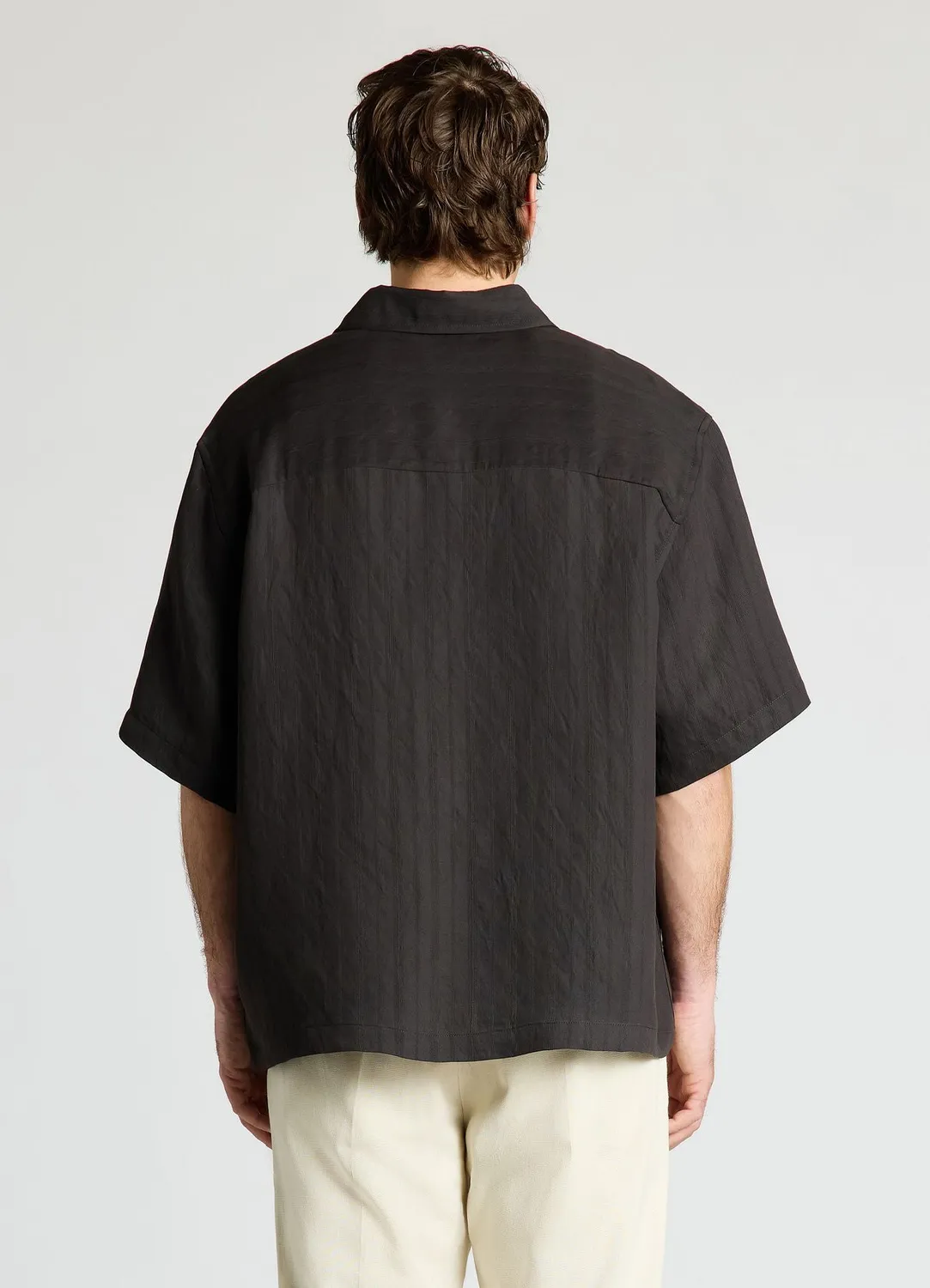 Calliope chemise boxy fit rayures homme manches courtes coton