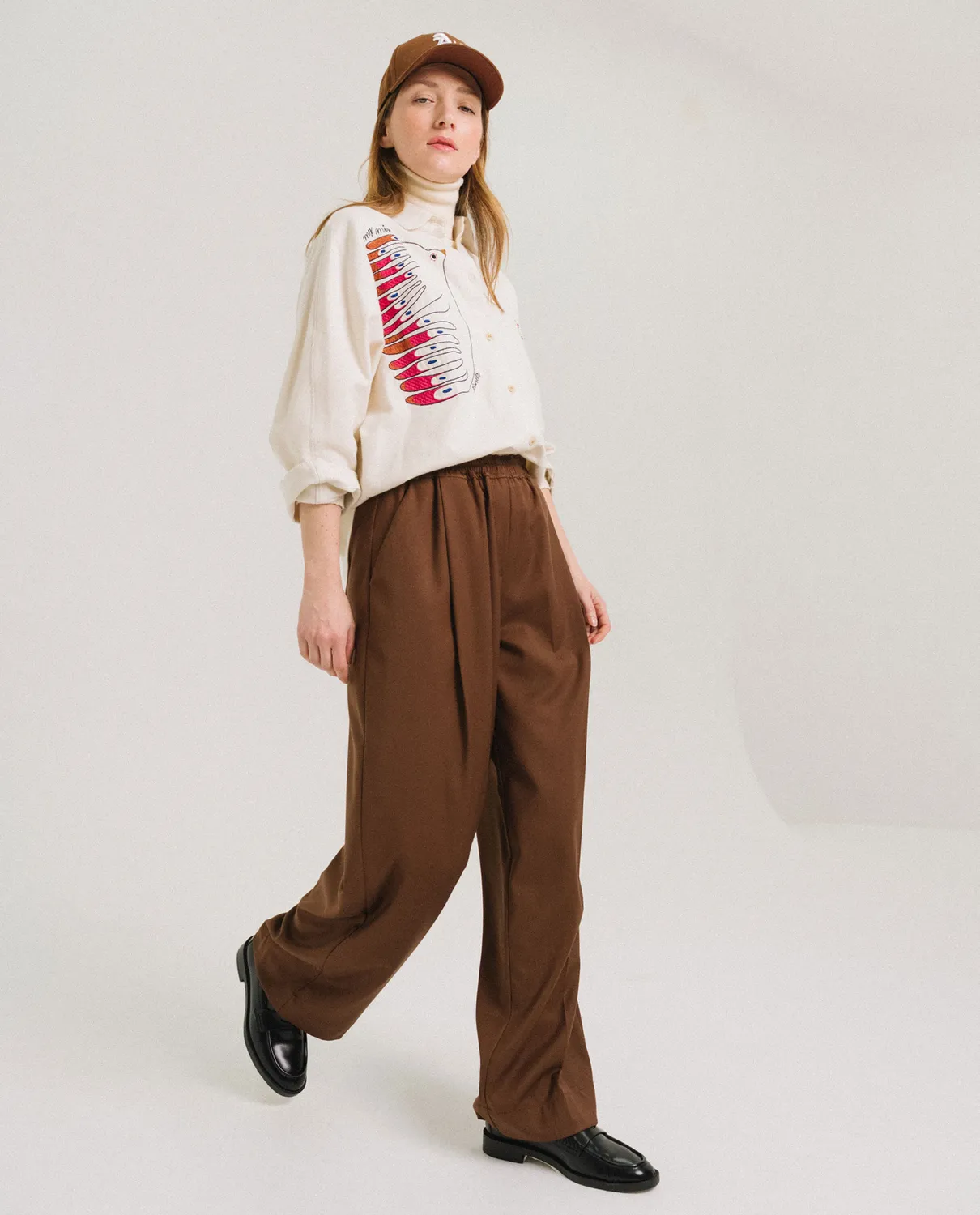 TINSELS CELAN pantalon ginger gabardine souple