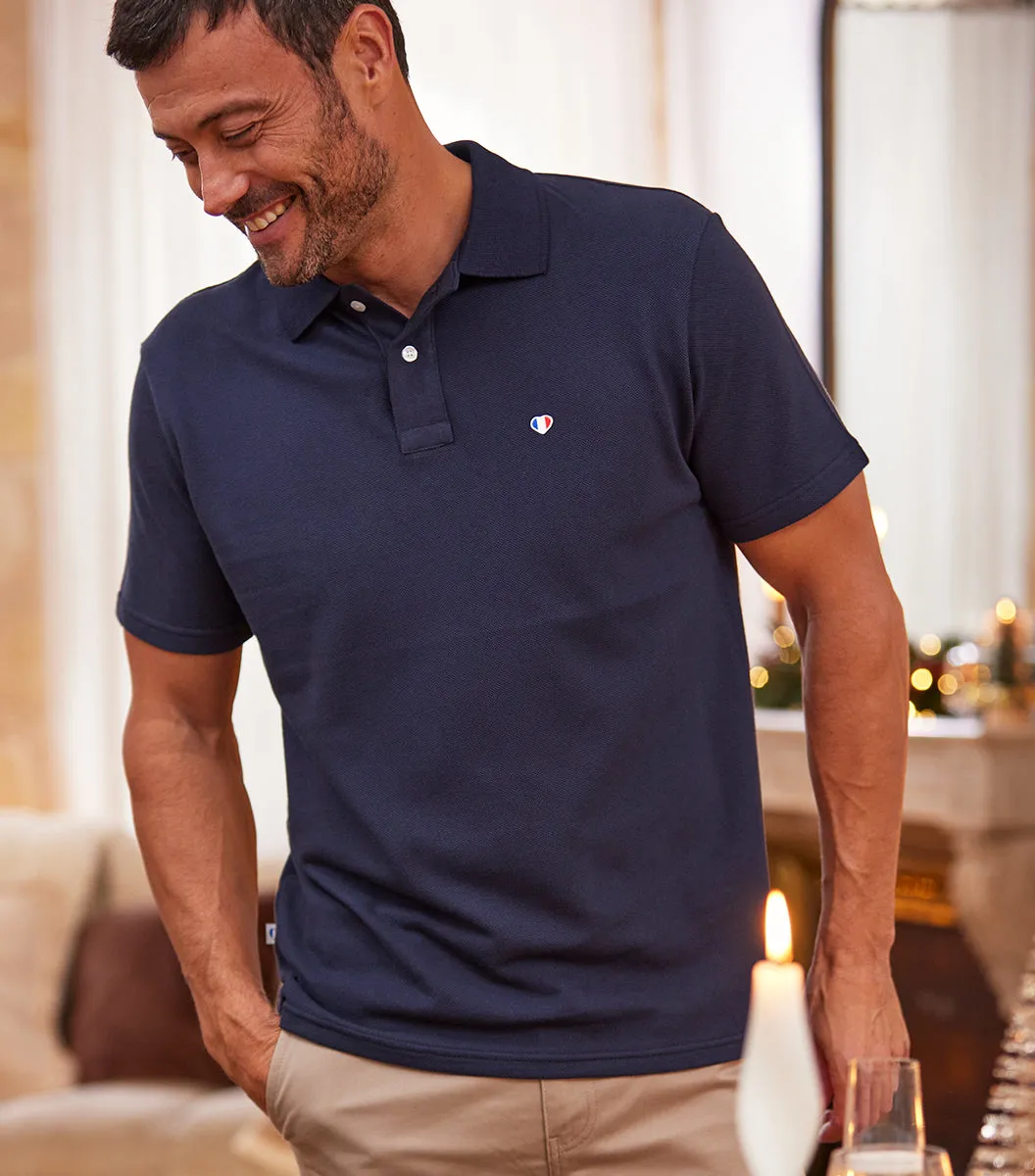 Cocorico Iconique polo homme marine piqué