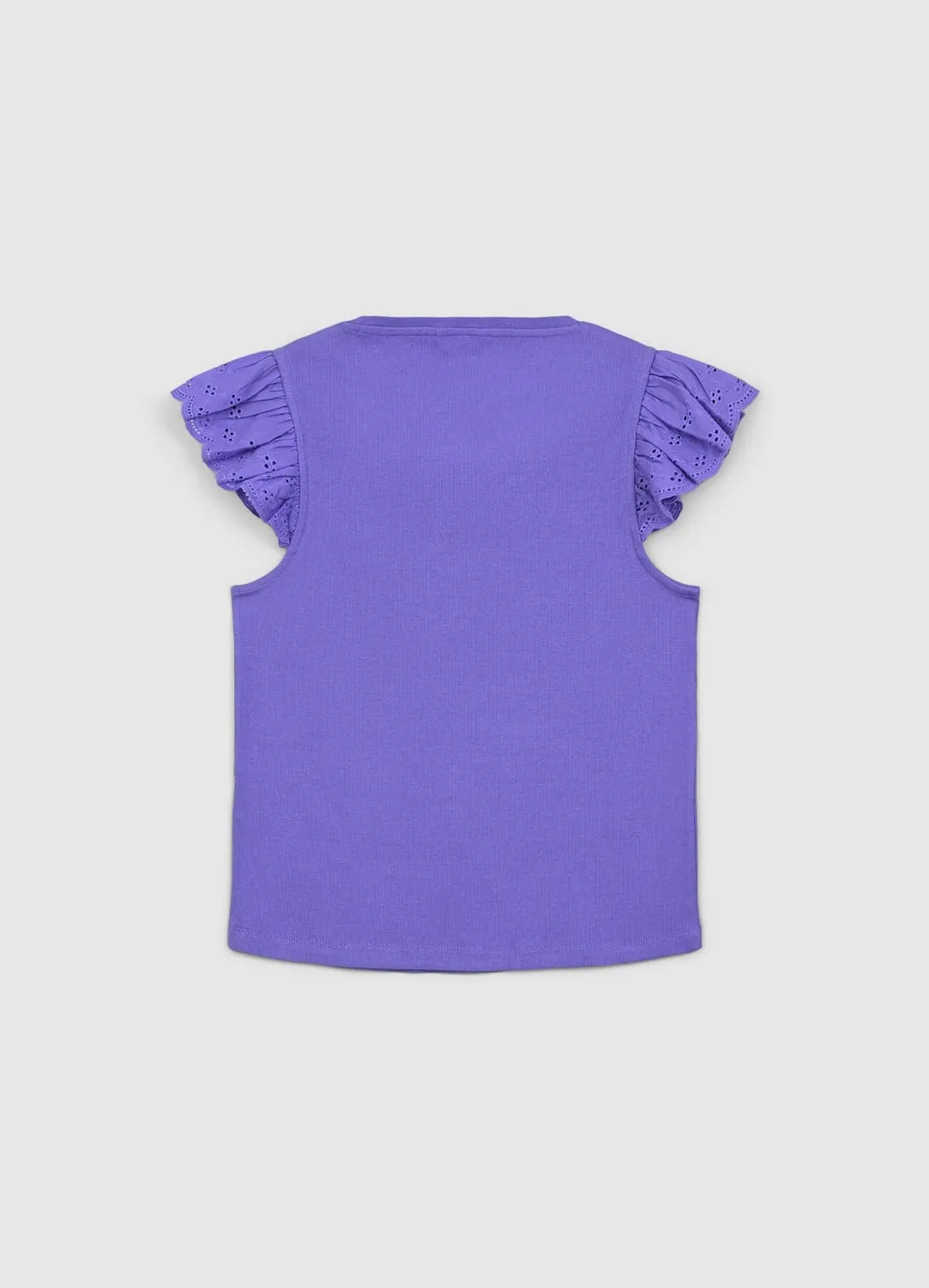 Calliope t-shirt côtelé volants femme coton