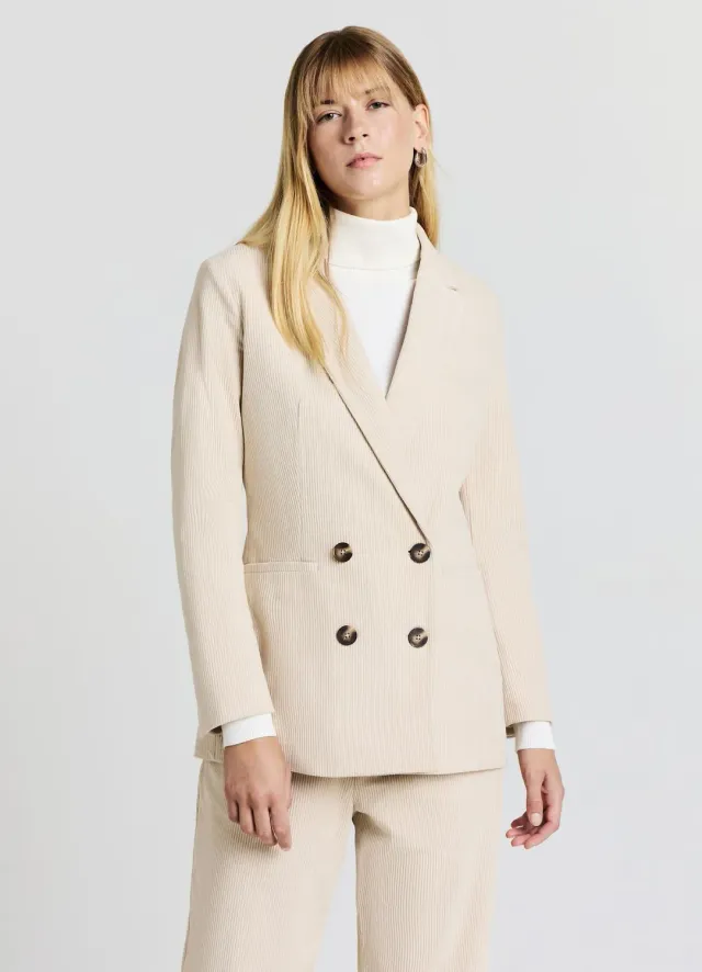 Calliope veste double boutonnage femme velours