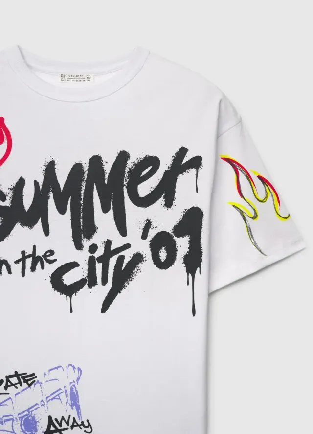 Calliope t-shirt oversize garçon graffiti