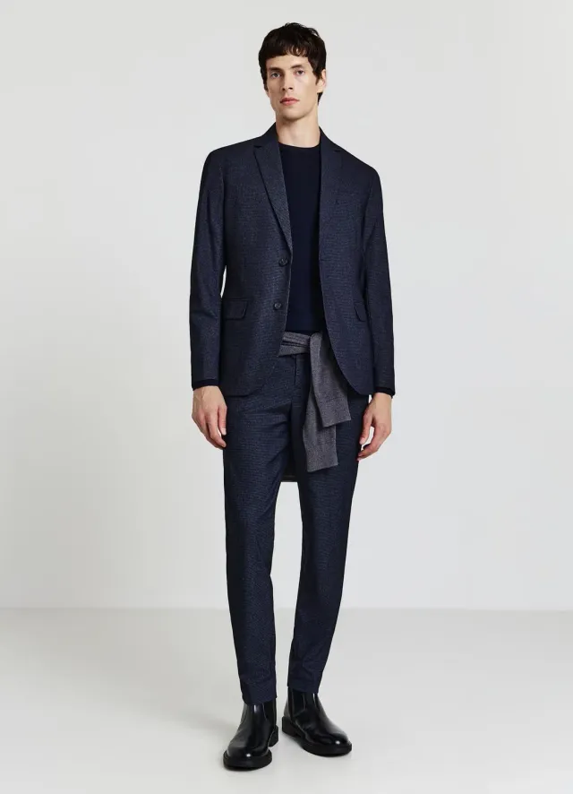 Calliope Veste monopetto pied-de-poule homme