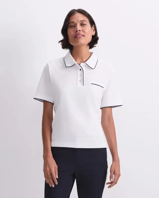 Sportscraft Tara Tipped polo piqué coton femme classique