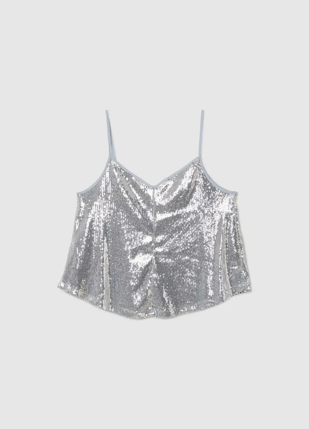 Calliope top femme évasé paillettes fines