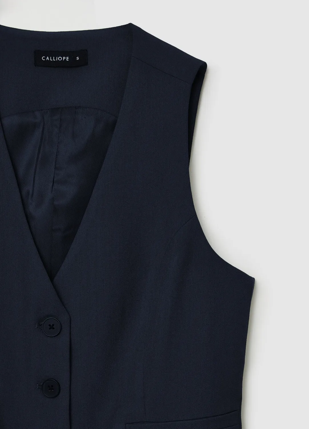Calliope gilet uni femme col V boutons