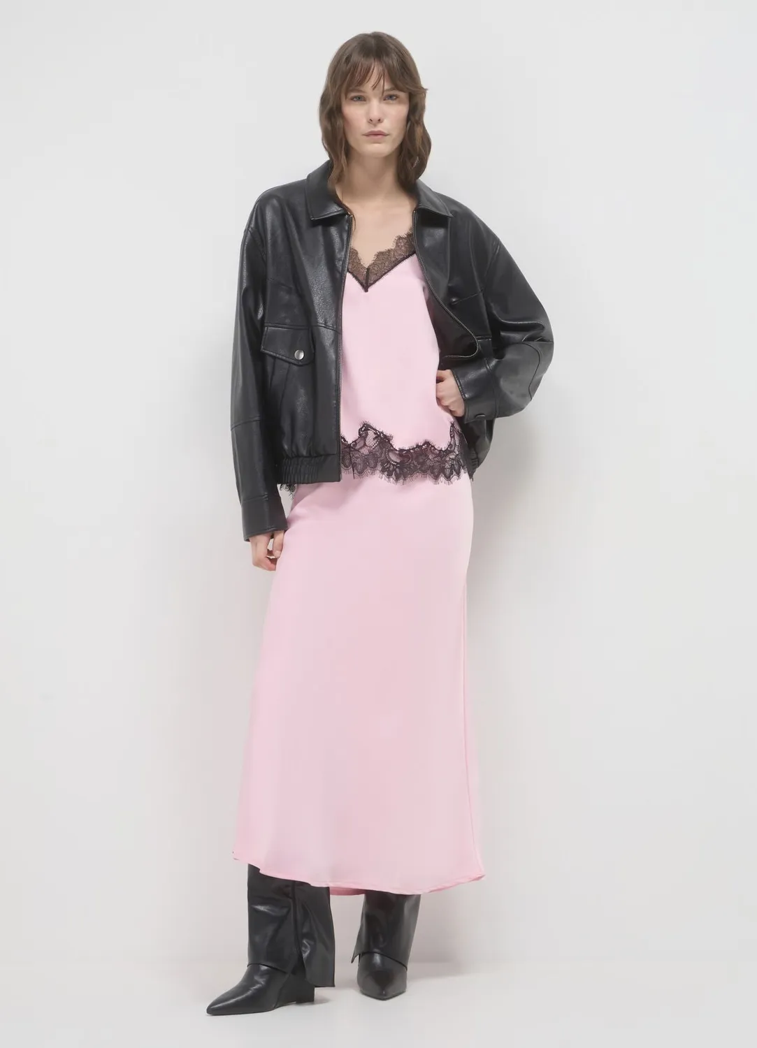 Calliope jupe midi femme S effet satin uni