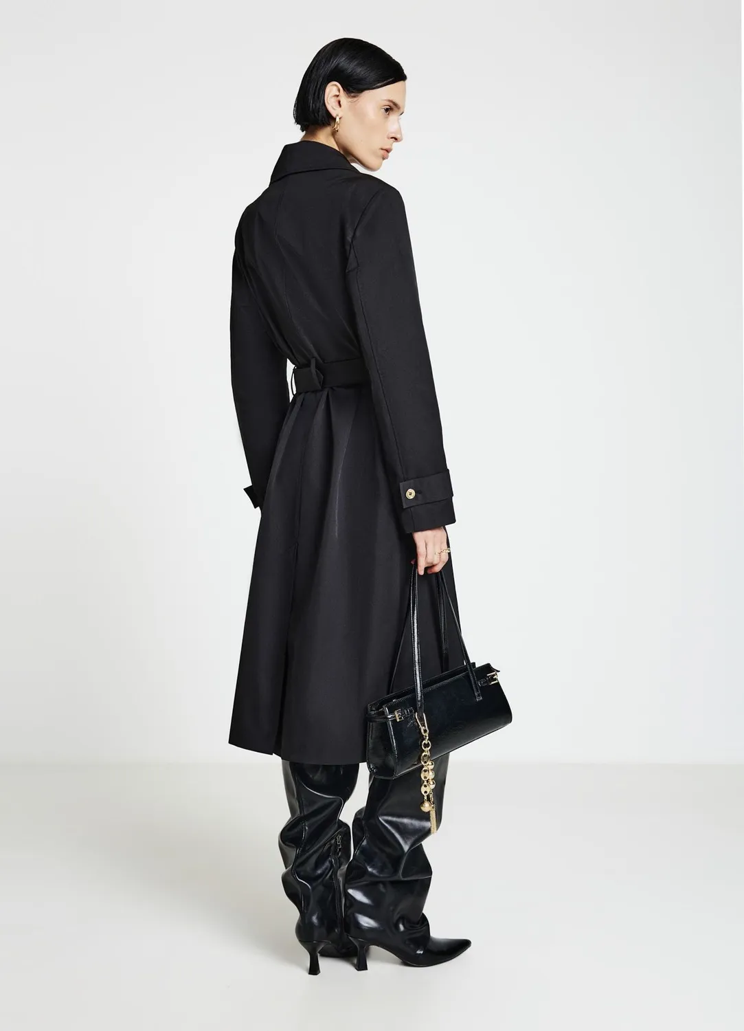 Calliope trench long femme double boutonnage ceinture S