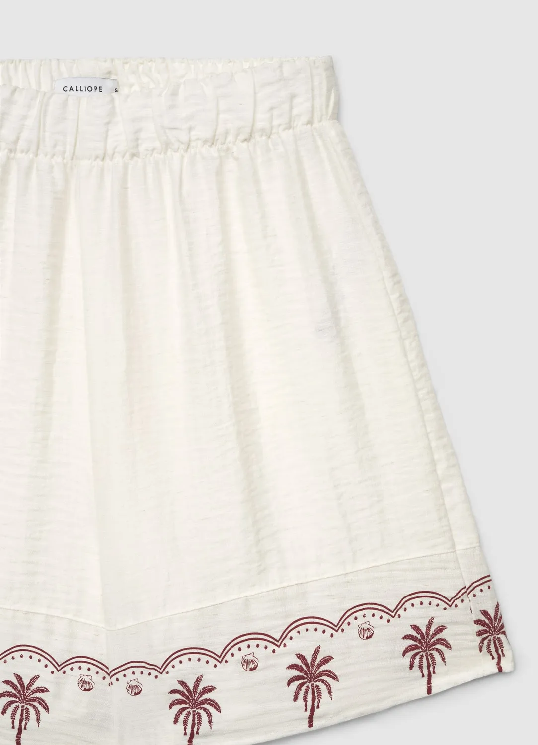 Calliope Short Femme Taille Élastique Imprimé Palme