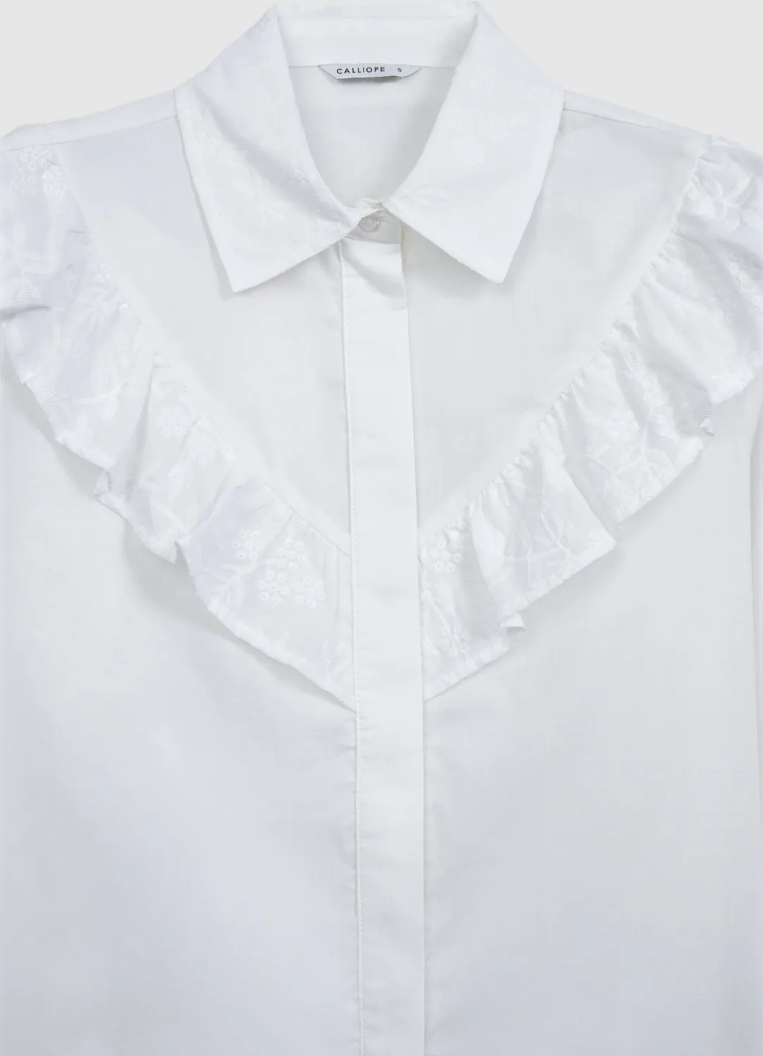 Calliope chemise volants brodés femme coton
