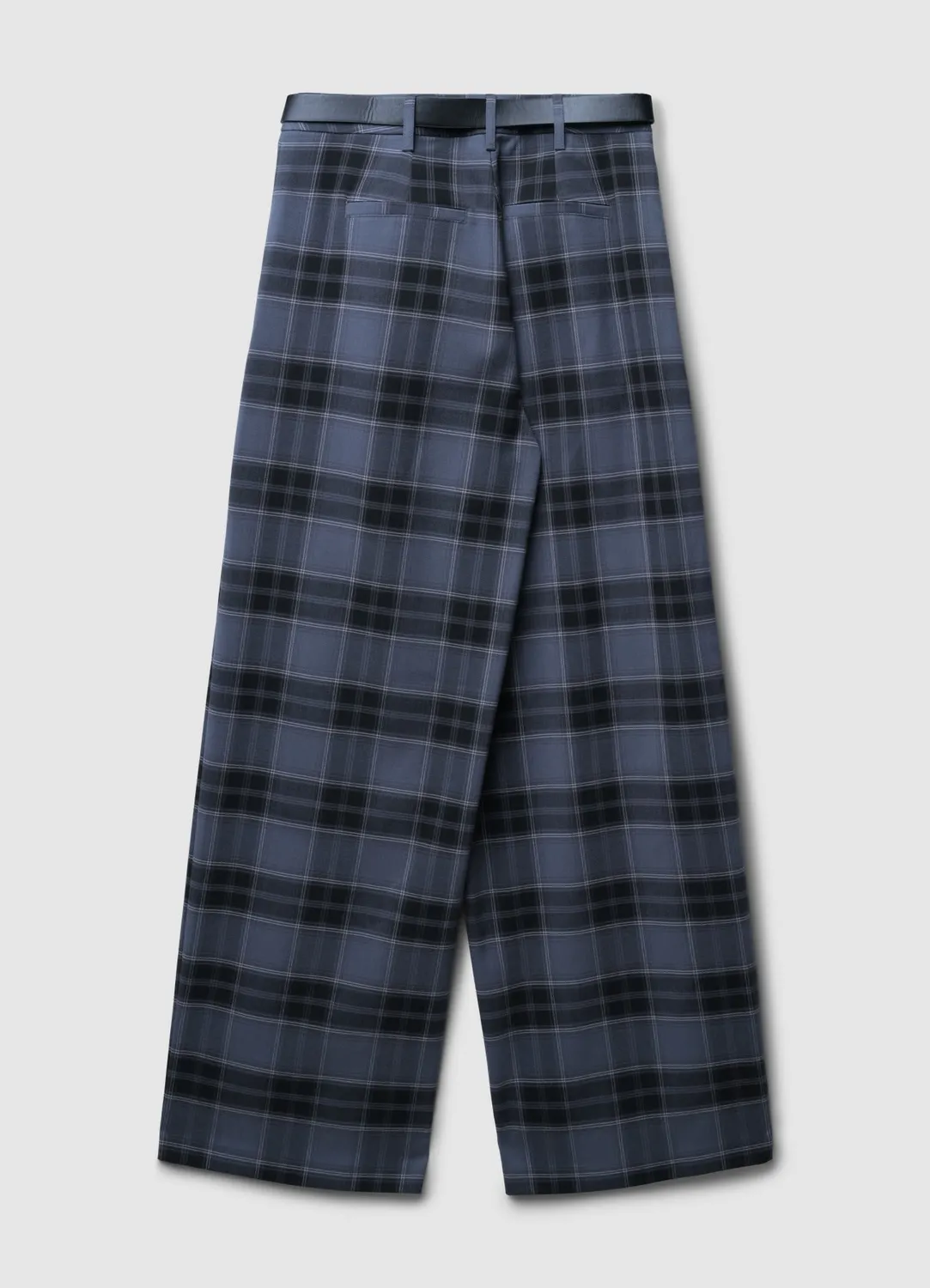 Calliope pantalon wide leg femme à carreaux ceinture