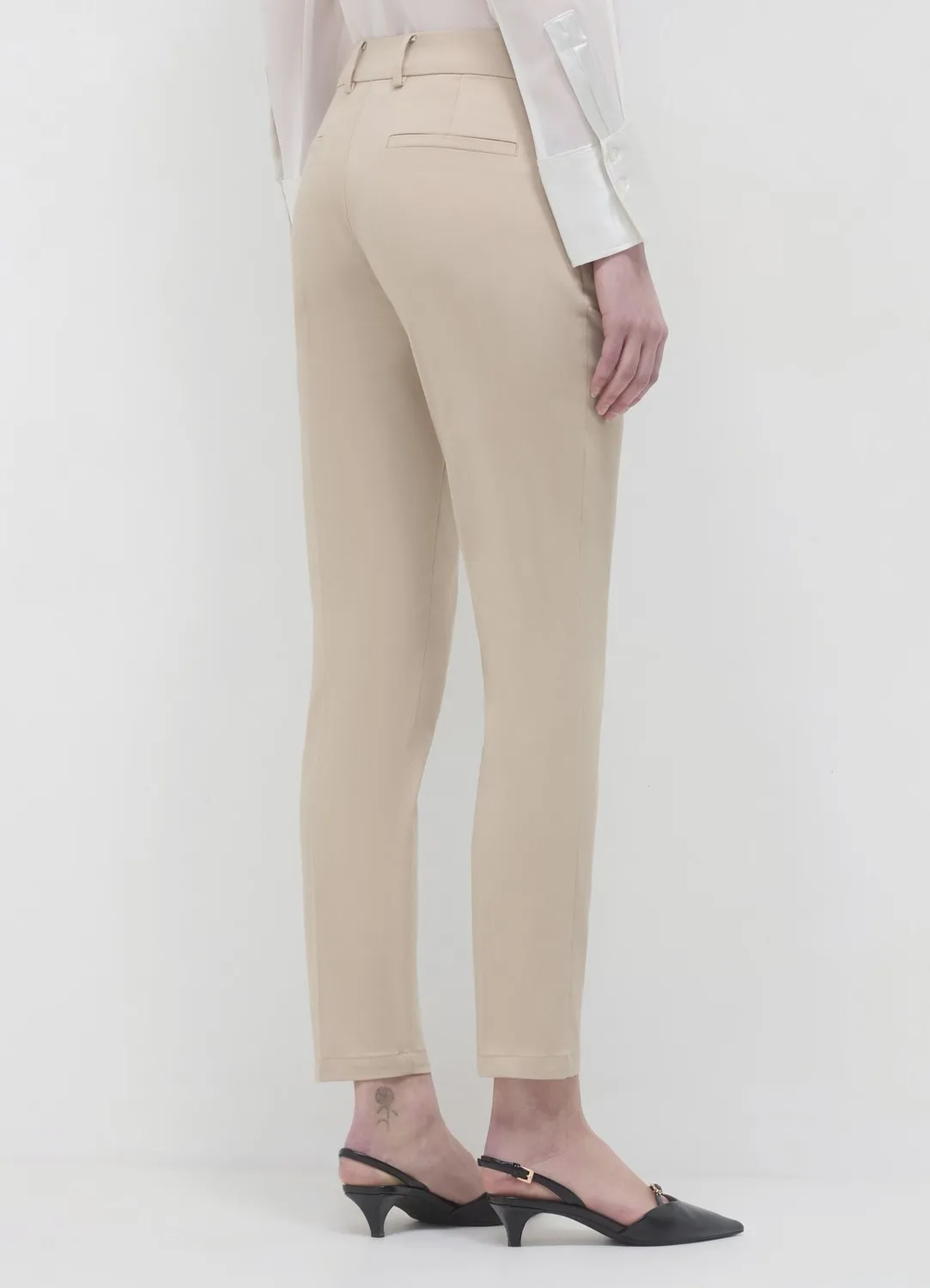 Calliope pantalon rasatello coton femme regular