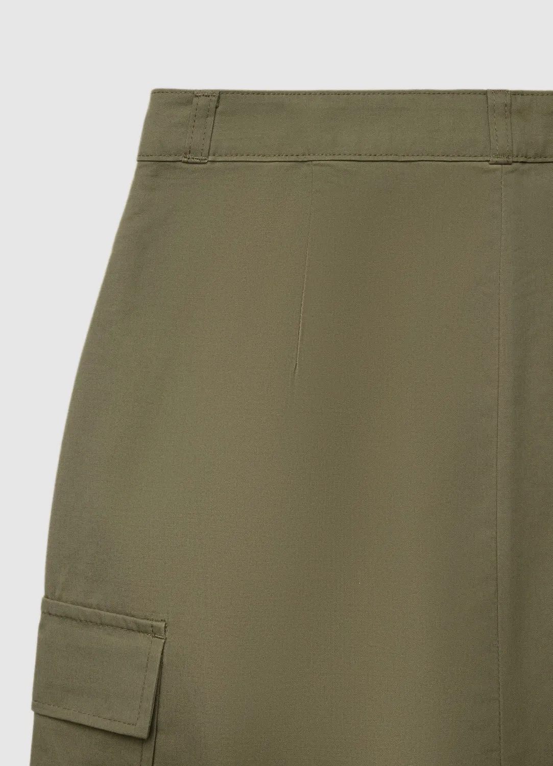 Calliope jupe cargo longue femme taille haute droite