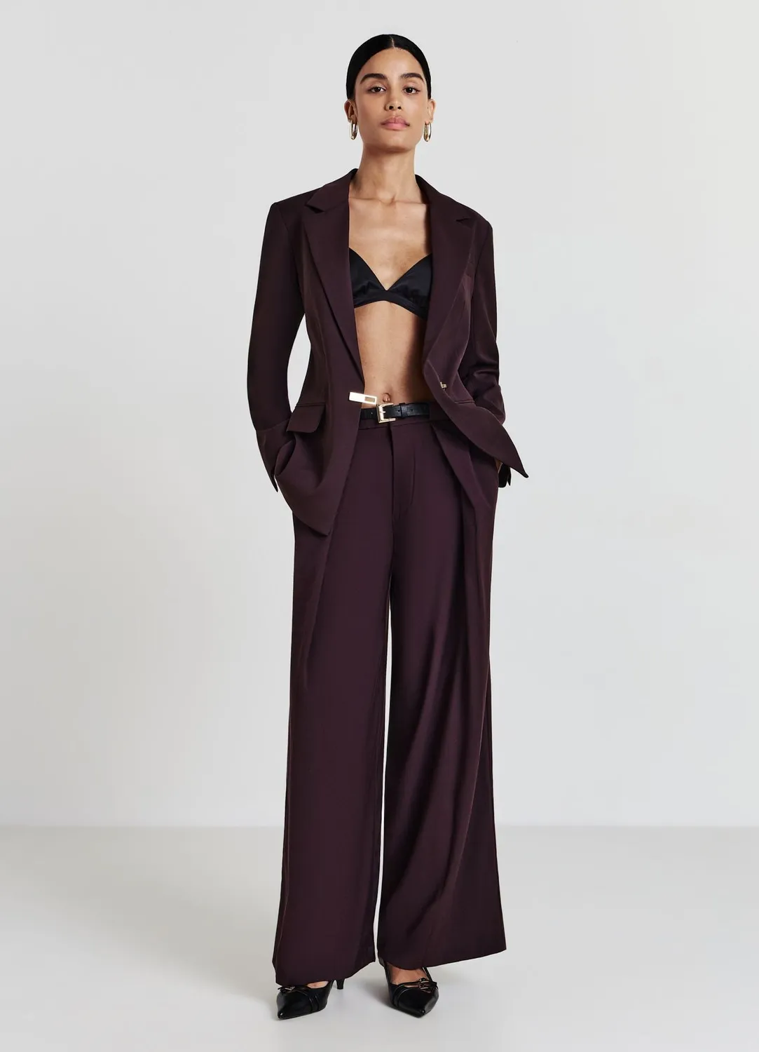 Calliope Pantalon Palazzo Femme Uni