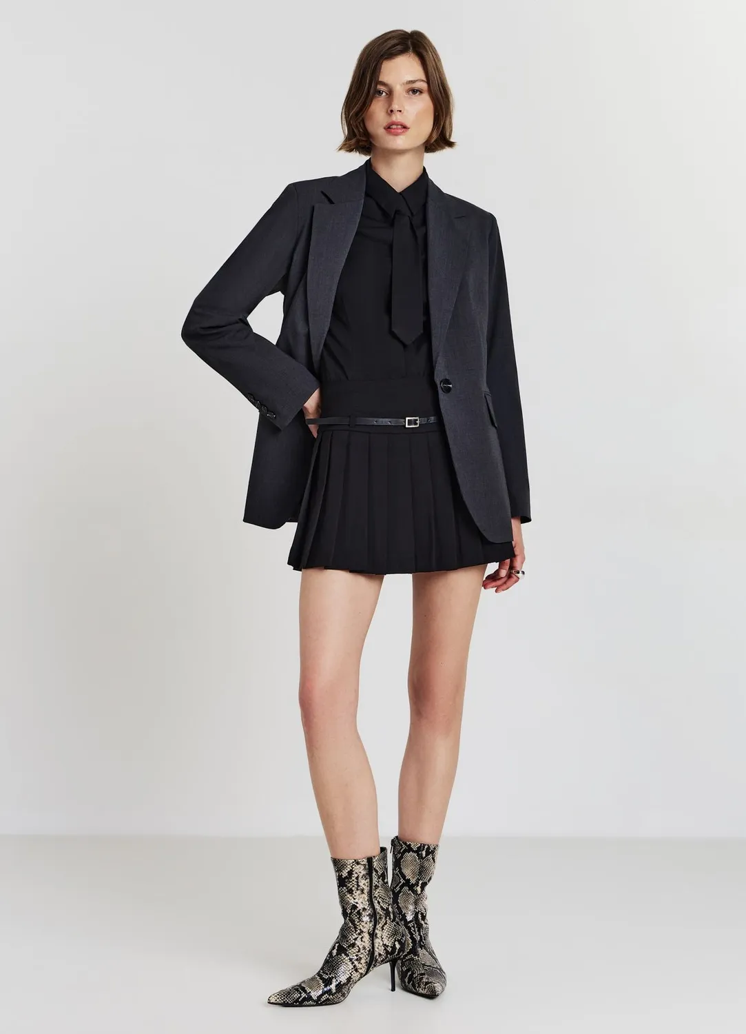 Calliope Plissée jupe-short femme plis ceinture