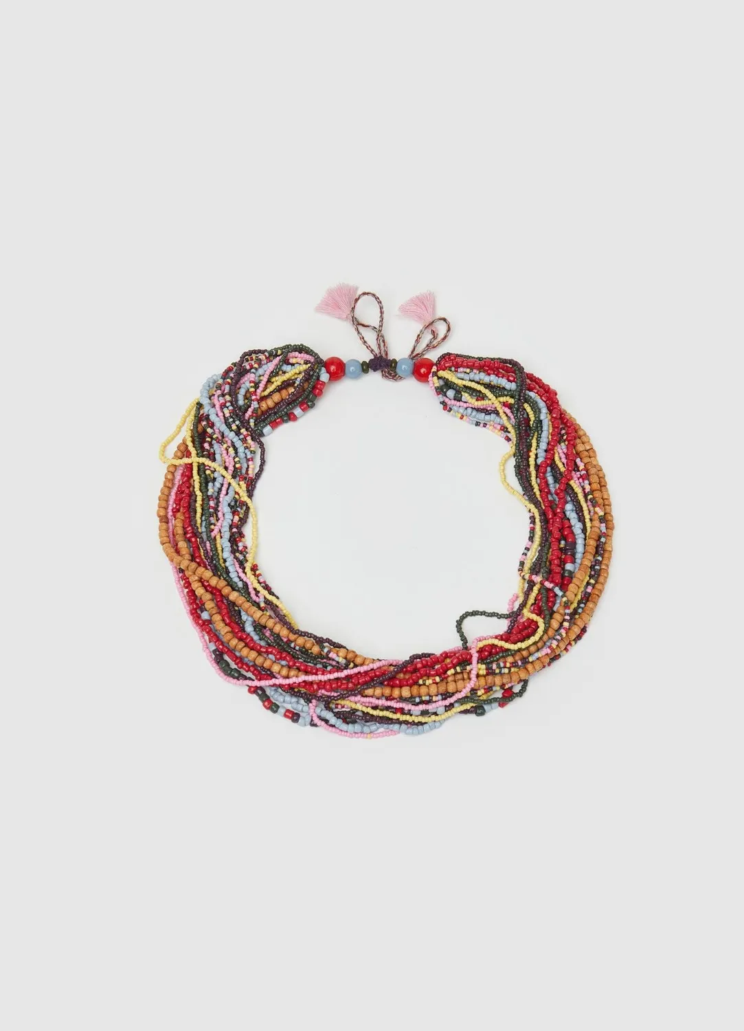 Calliope collier femme ras du cou multi-rangs perles