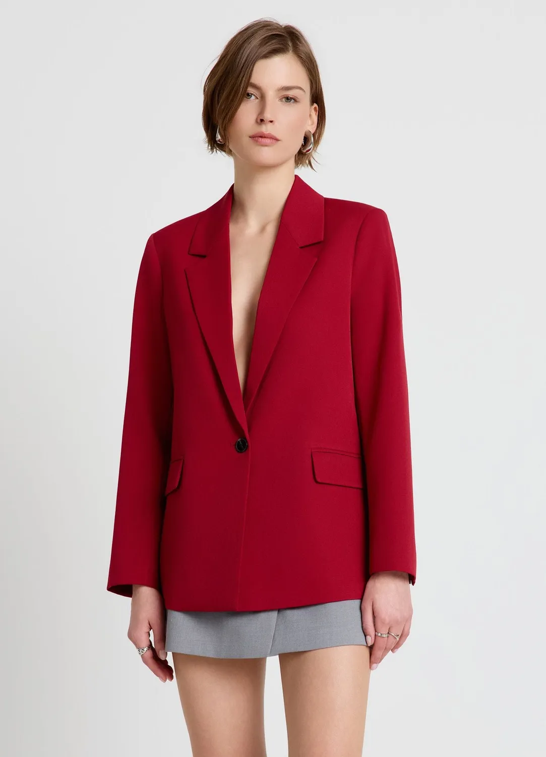 Calliope blazer 1 bouton femme coupe regular unie