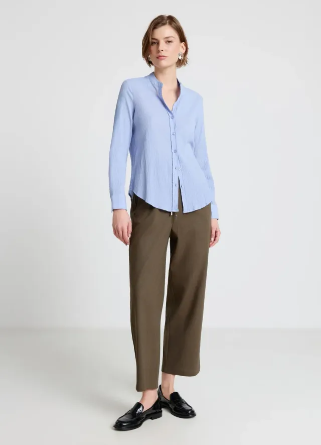 Calliope chemise col coréen femme manches longues