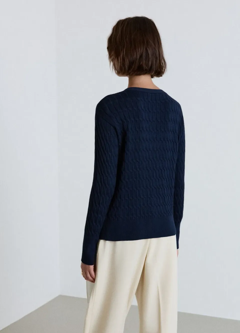Calliope cardigan maille torsades femme boutonné
