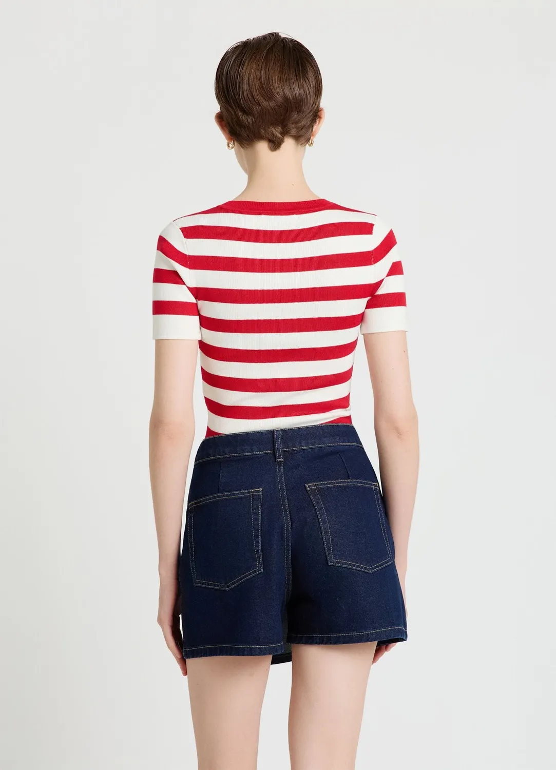 Calliope t-shirt rayé femme col rond manches courtes