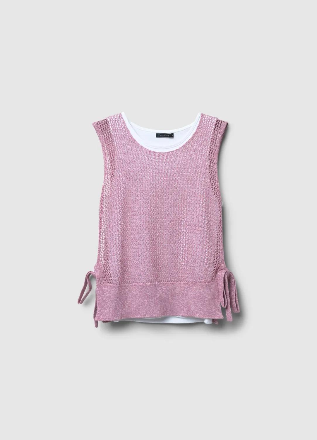 Calliope top femme ajouré nœuds latéraux