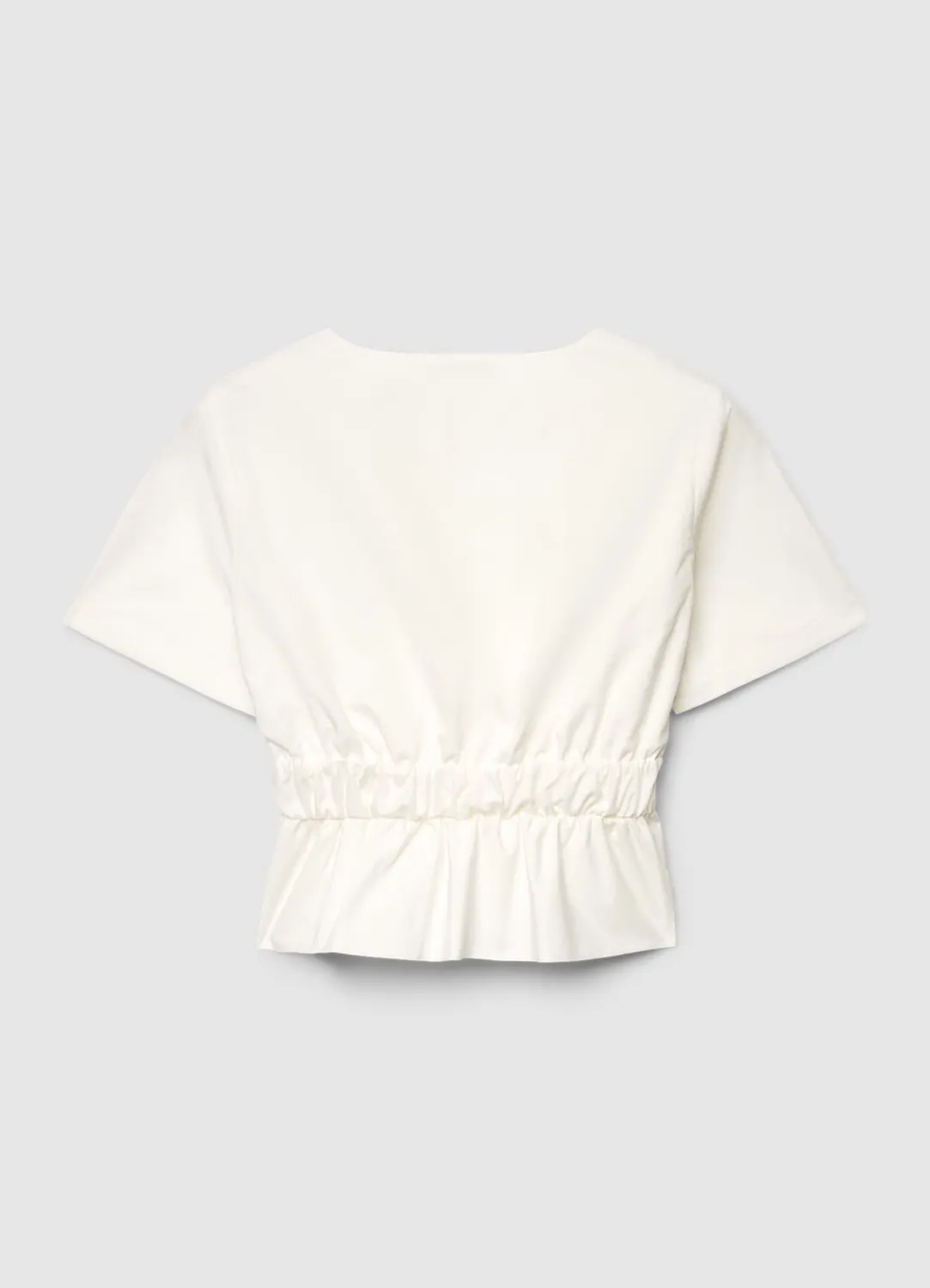 Calliope top peplum col V femme taille resserrée