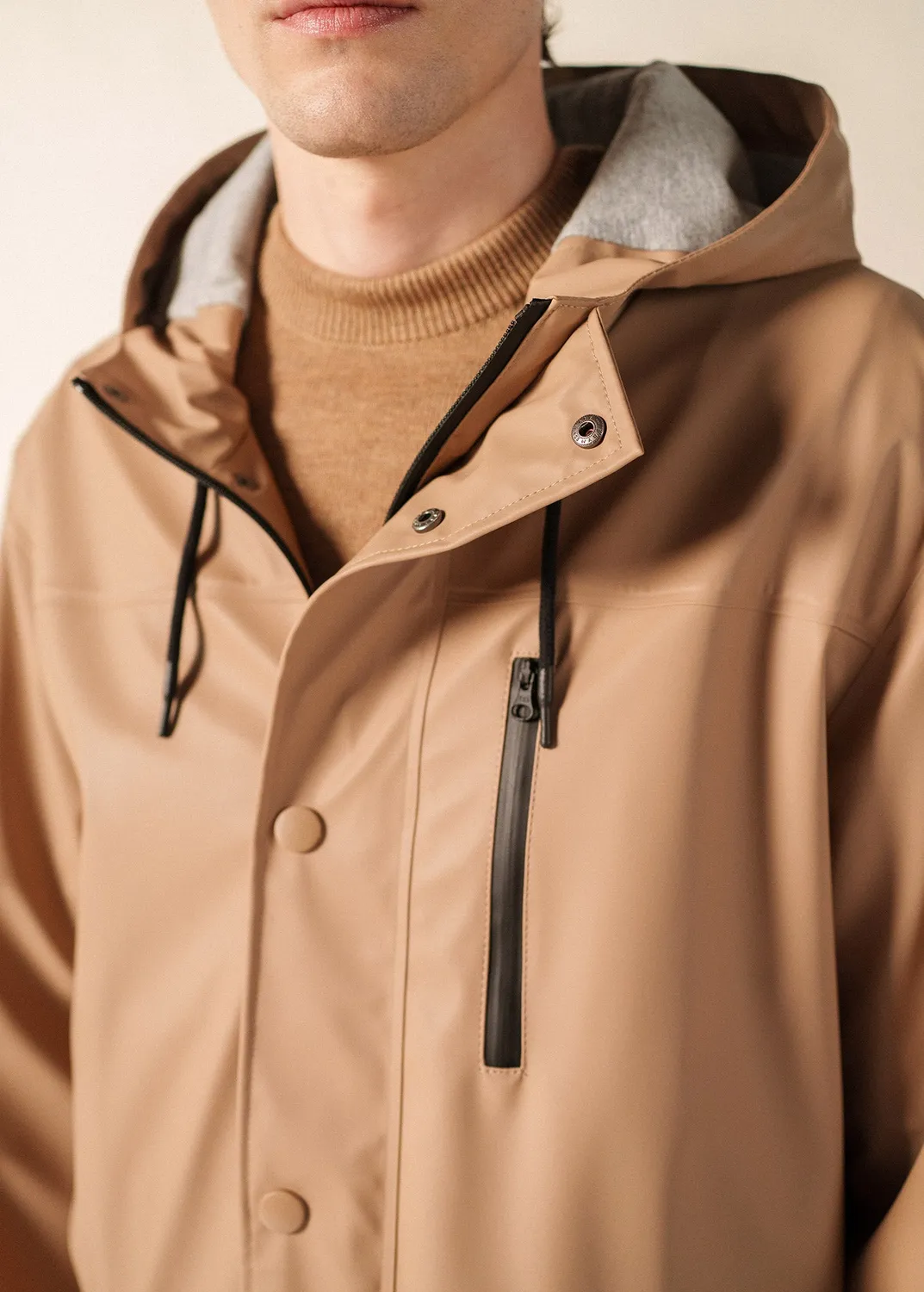 Saint James St Hélio ciré beige foncé imperméable