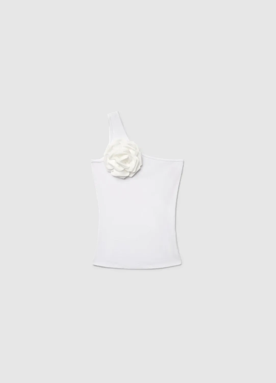 Calliope top une épaule fleur femme ajusté