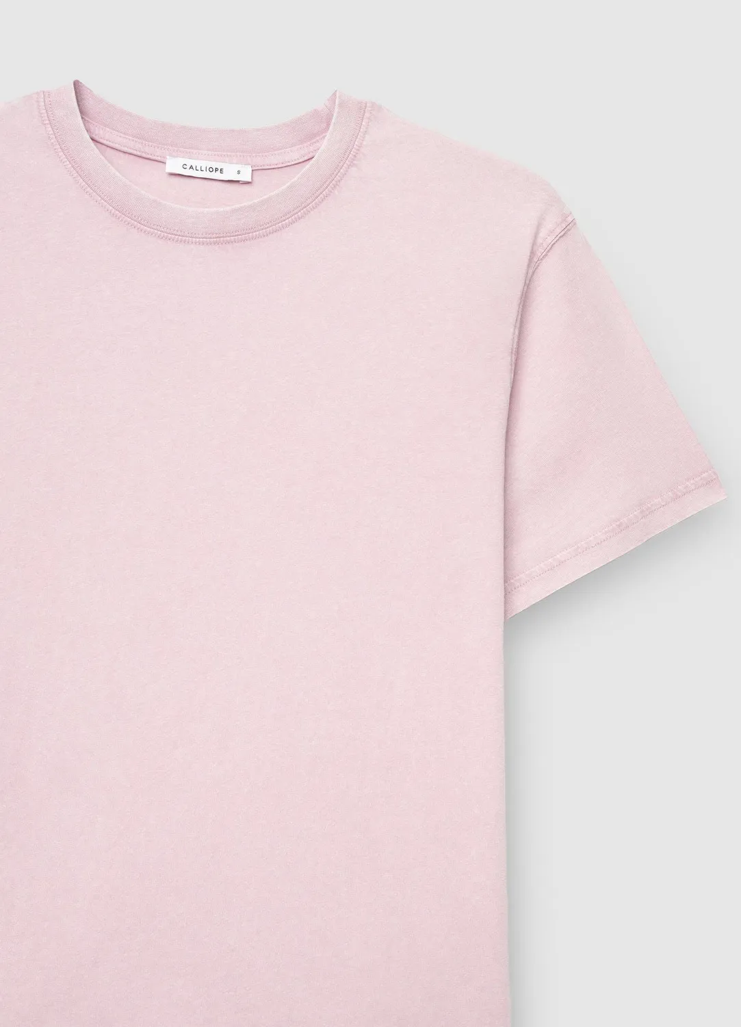 Calliope T-shirt femme col rond uni manches courtes
