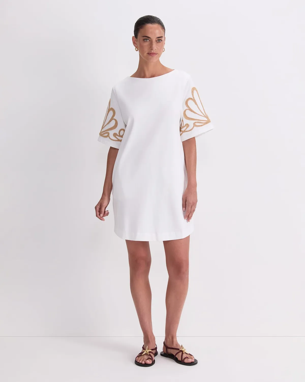 Sportscraft Eliza Embroidery robe mini coton
