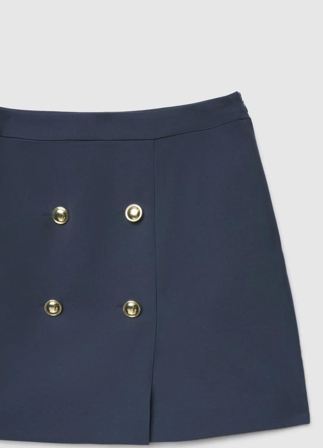 Calliope jupe mini boutons décoratifs femme coupe évasée