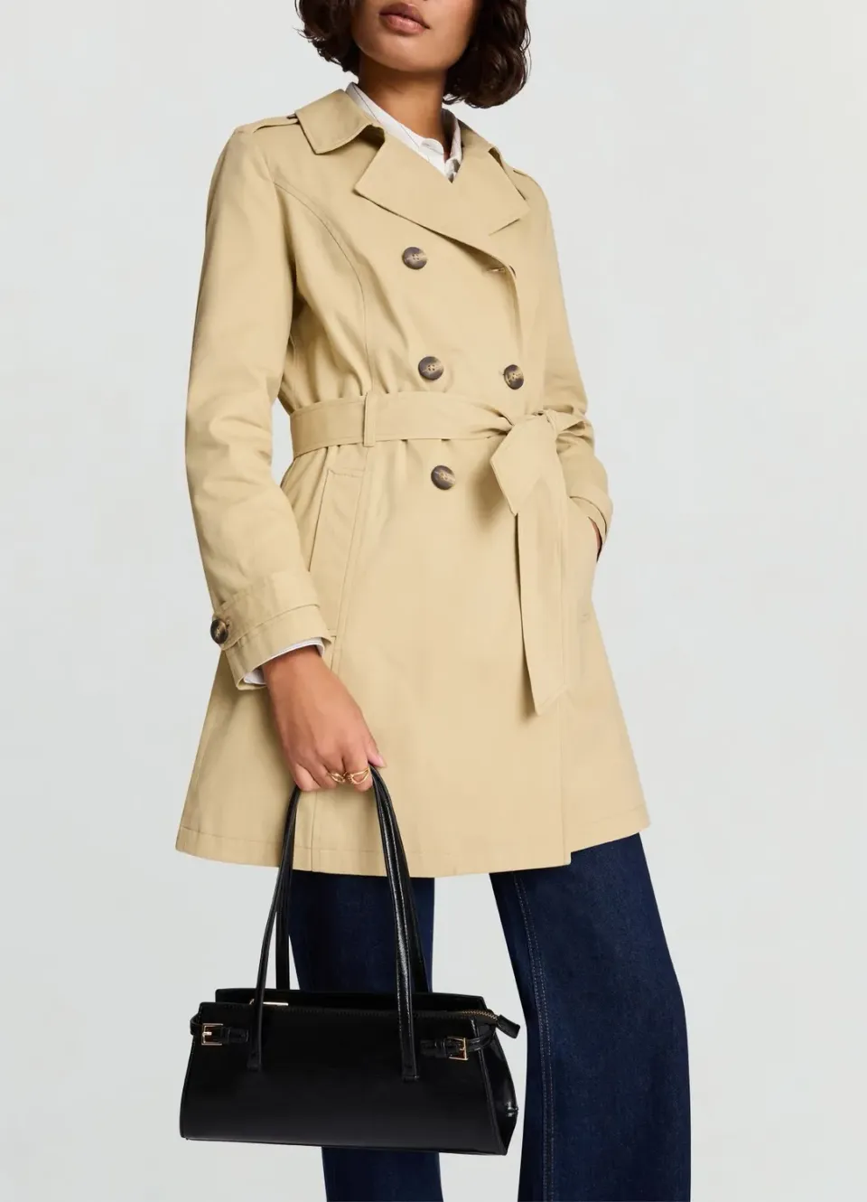 Calliope Sac Rectangulaire Double Anse Femme Rigide