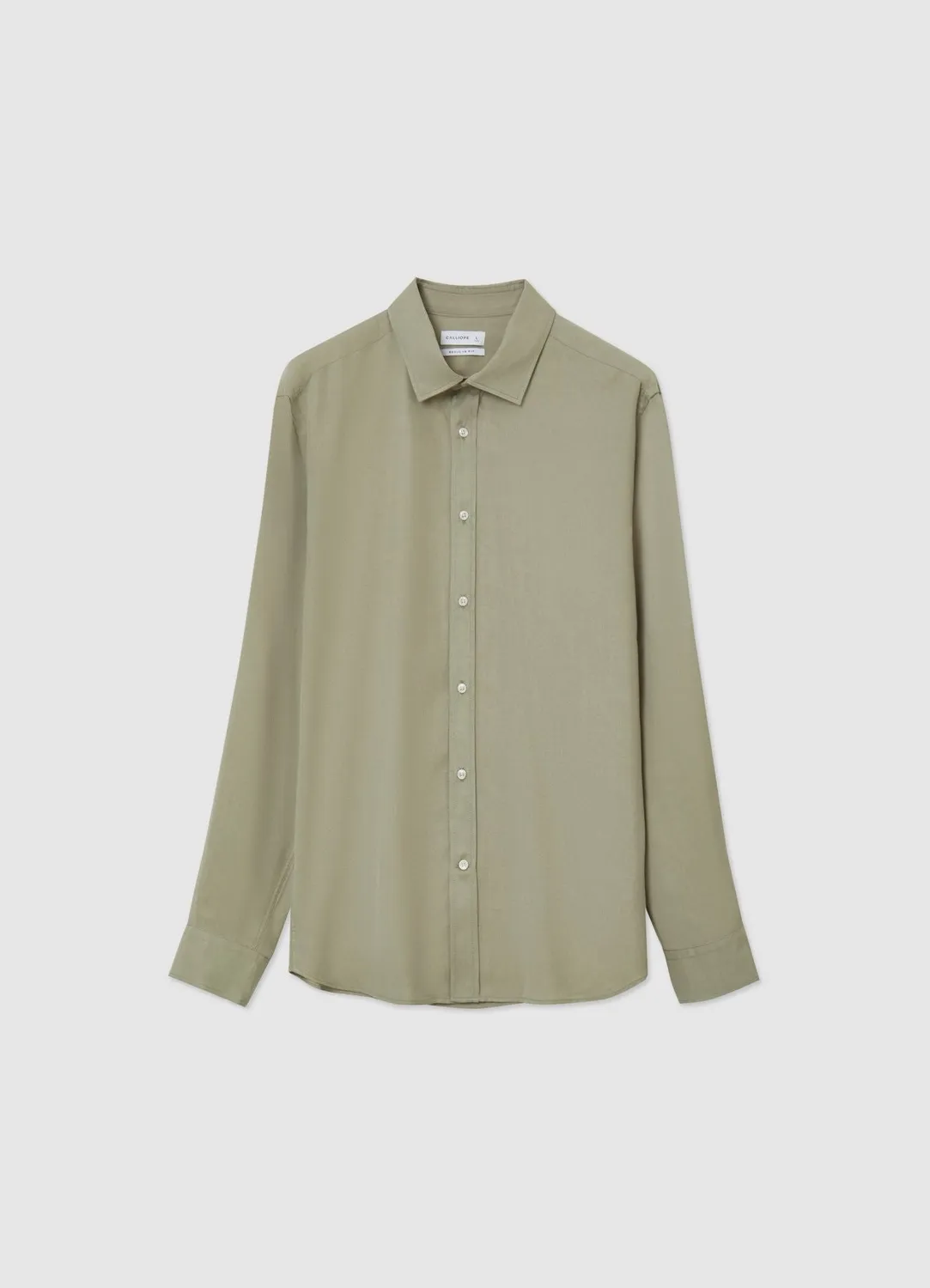 Calliope chemise homme unie manches longues regular