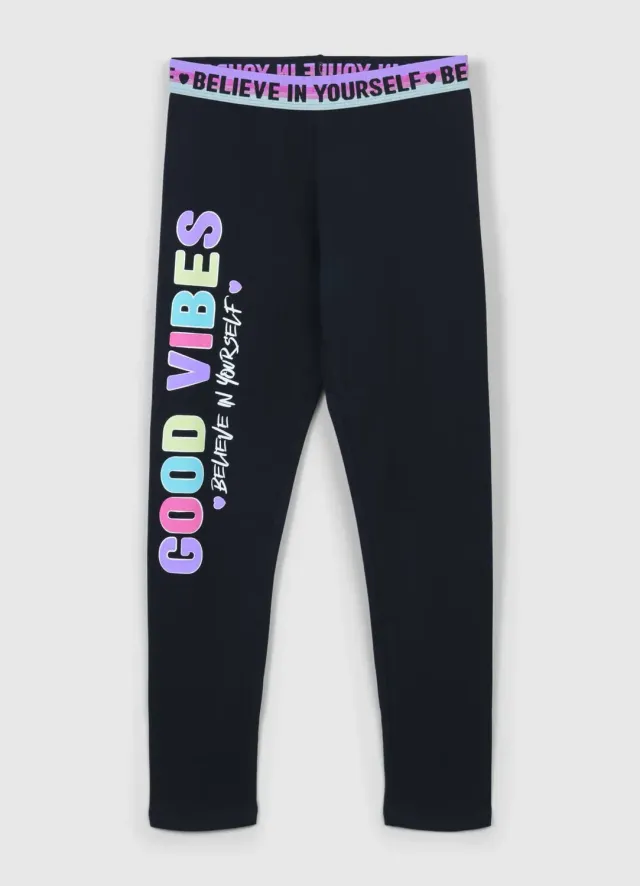 Calliope legging fille long écriture stretch