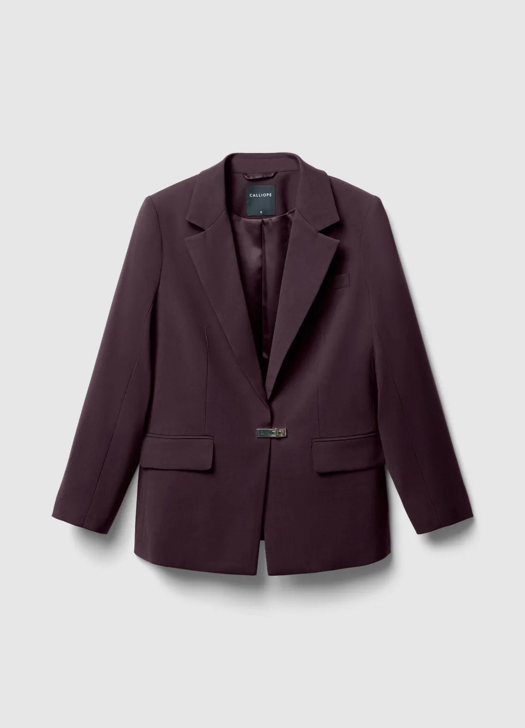Calliope veste femme tailleur à boucle unie
