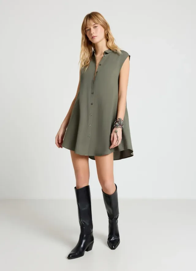 Calliope chemise longue femme sans manches unie