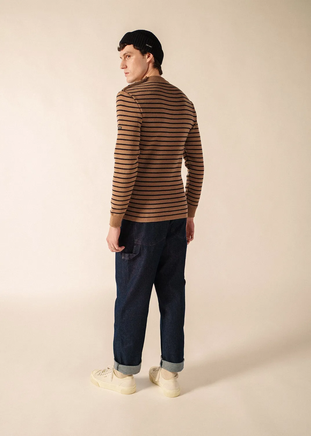 Saint James Matelot pull marin beige/marine