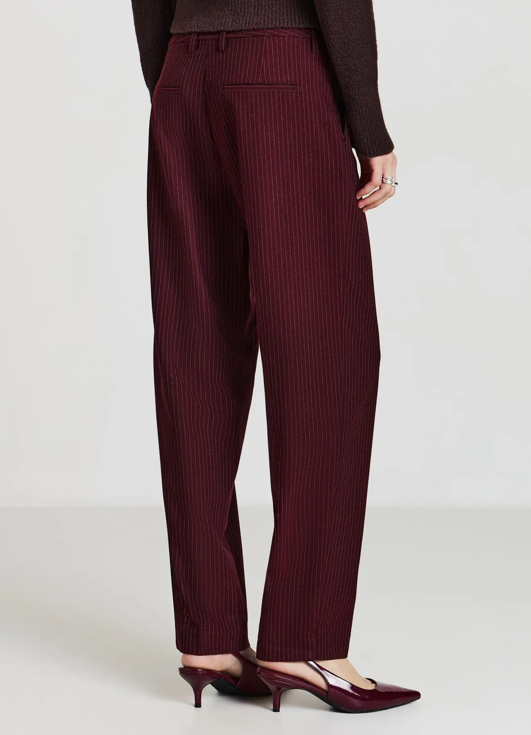 Calliope pantalon rayé cigarette femme bureau
