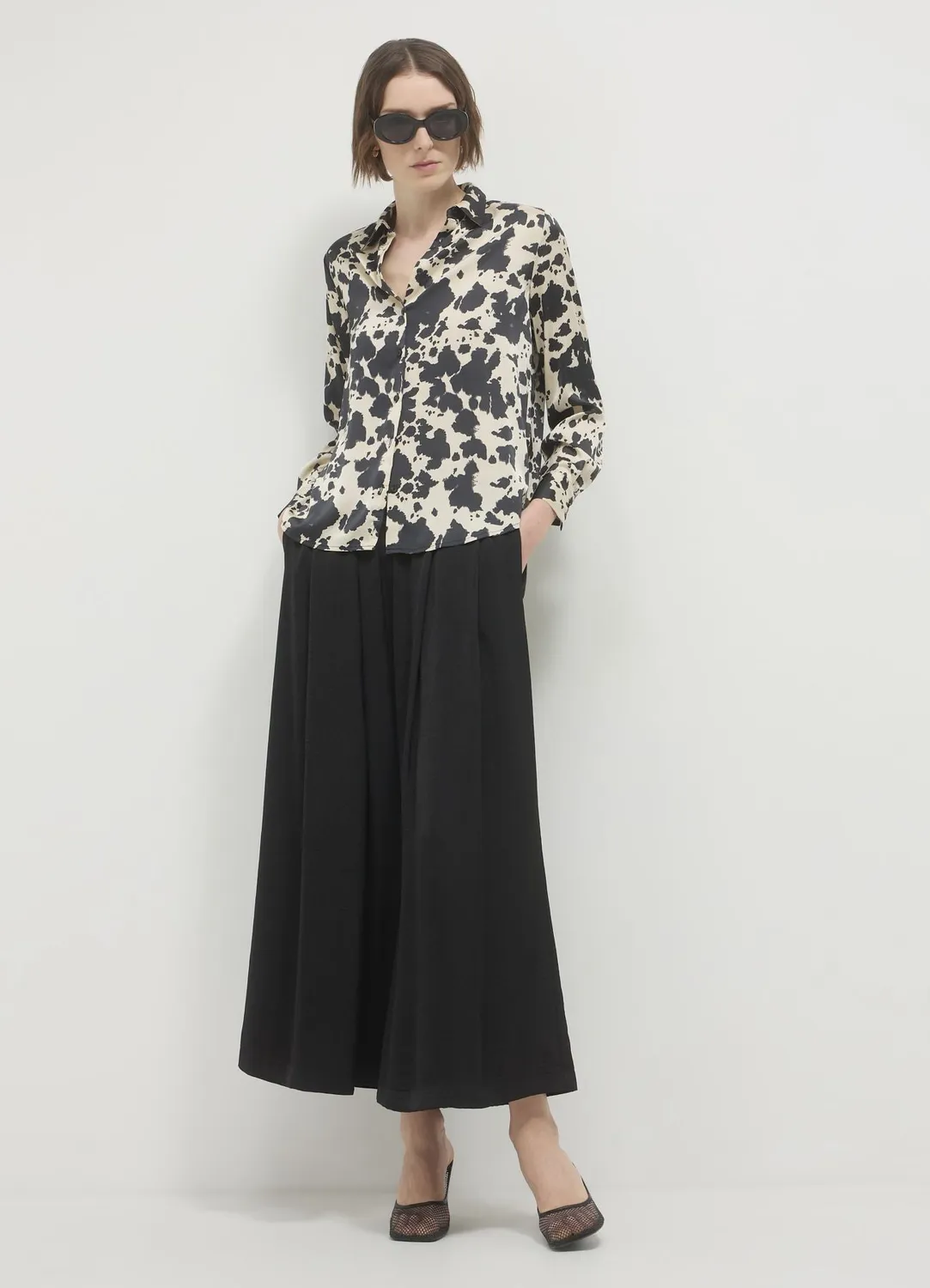 Calliope Jupe-short satinée femme XS/S unie