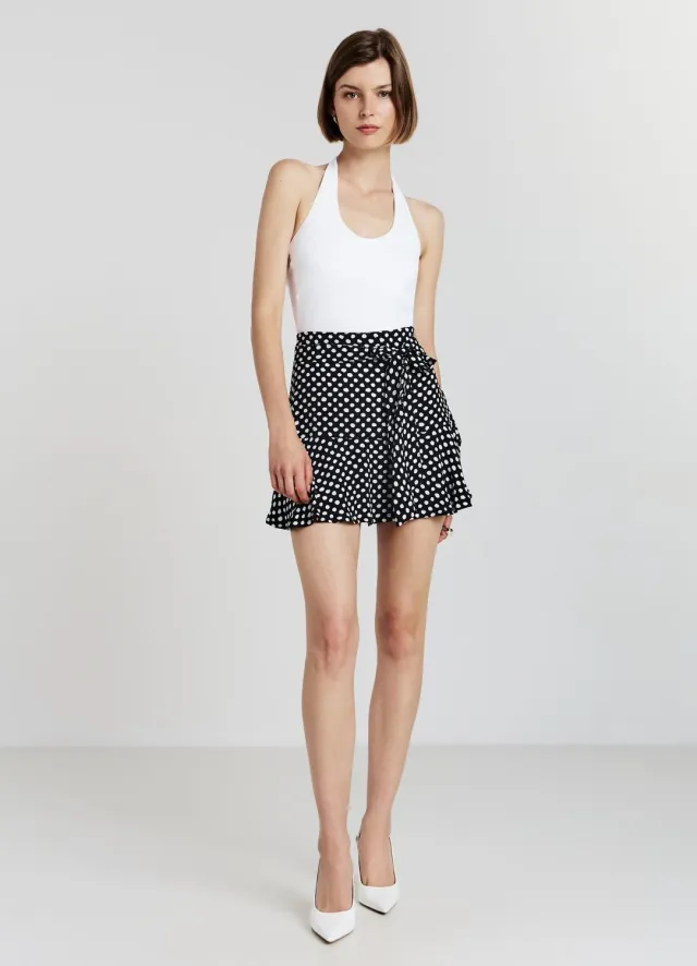 Calliope jupe-pantalon femme pois à volants