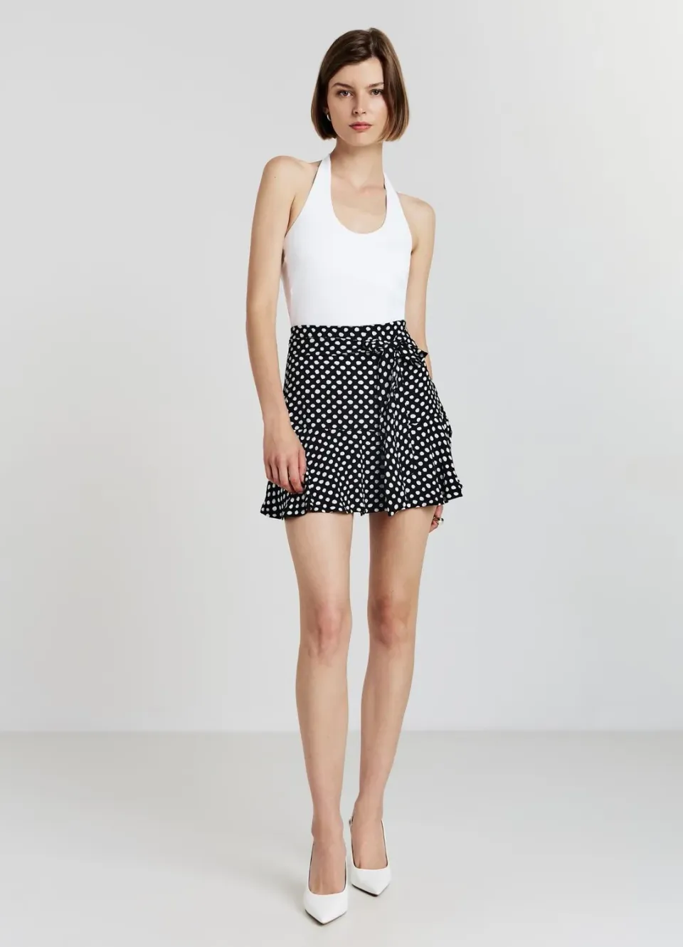 Calliope jupe-pantalon femme pois à volants