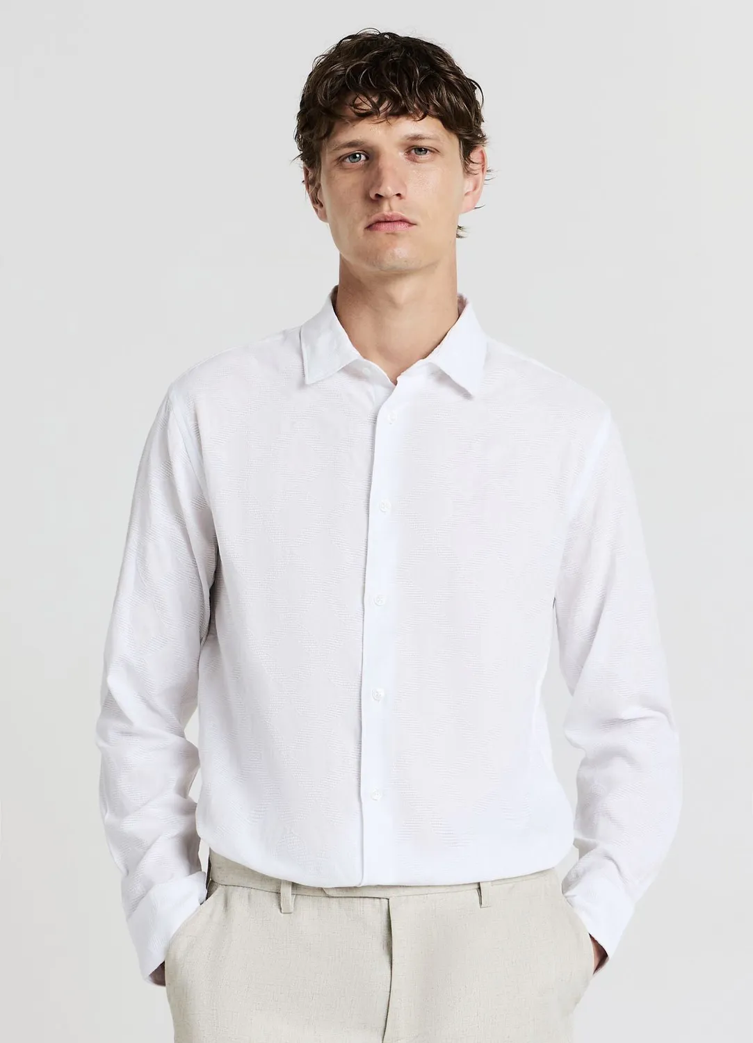Calliope chemise devoré coton homme taille L