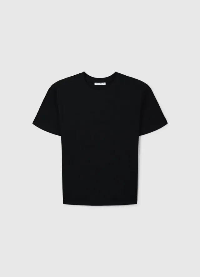 Calliope t-shirt col rond uni t-shirt coton femme