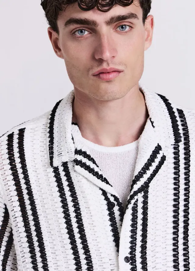 Calliope Croquet chemise homme rayée manches courtes