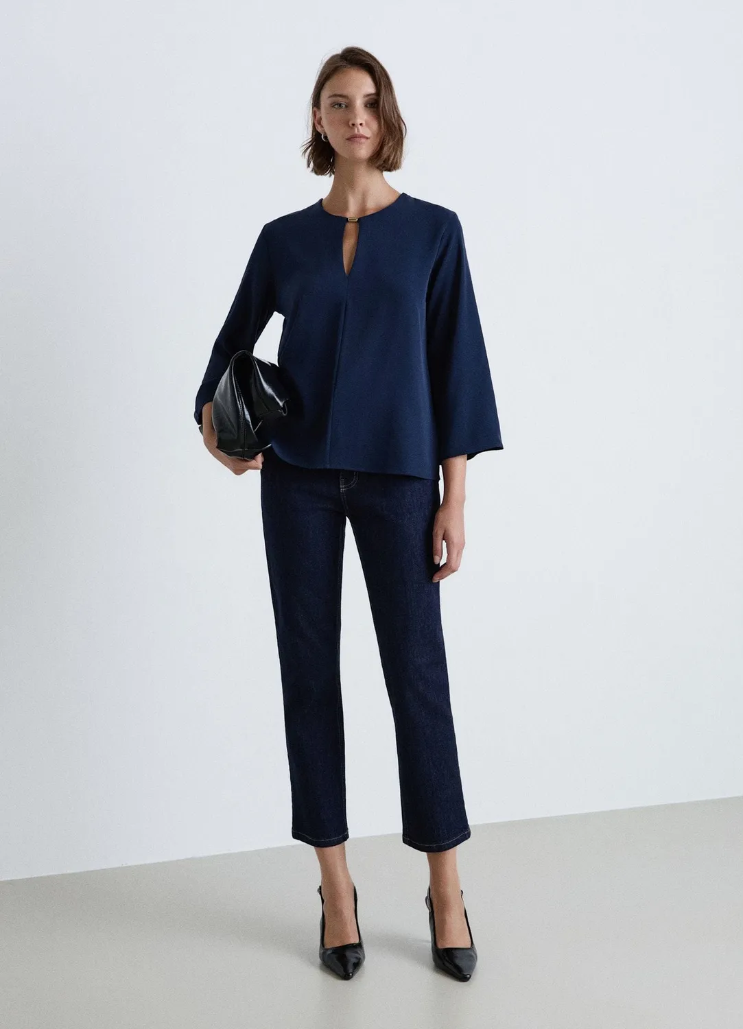 Calliope Blouse Goutte Femme Détail Métal Manches Longues